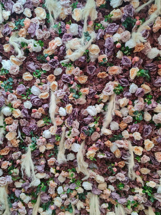 Mixed Colour Flower Wall | 2.4m x 2.4m Vibrant Backdrop Hire