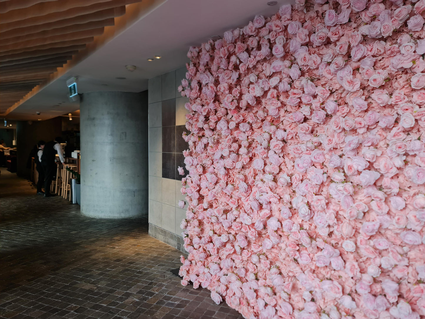 Light Pink Flower Wall | 4.8m x 2.4m Romantic Backdrop Hire