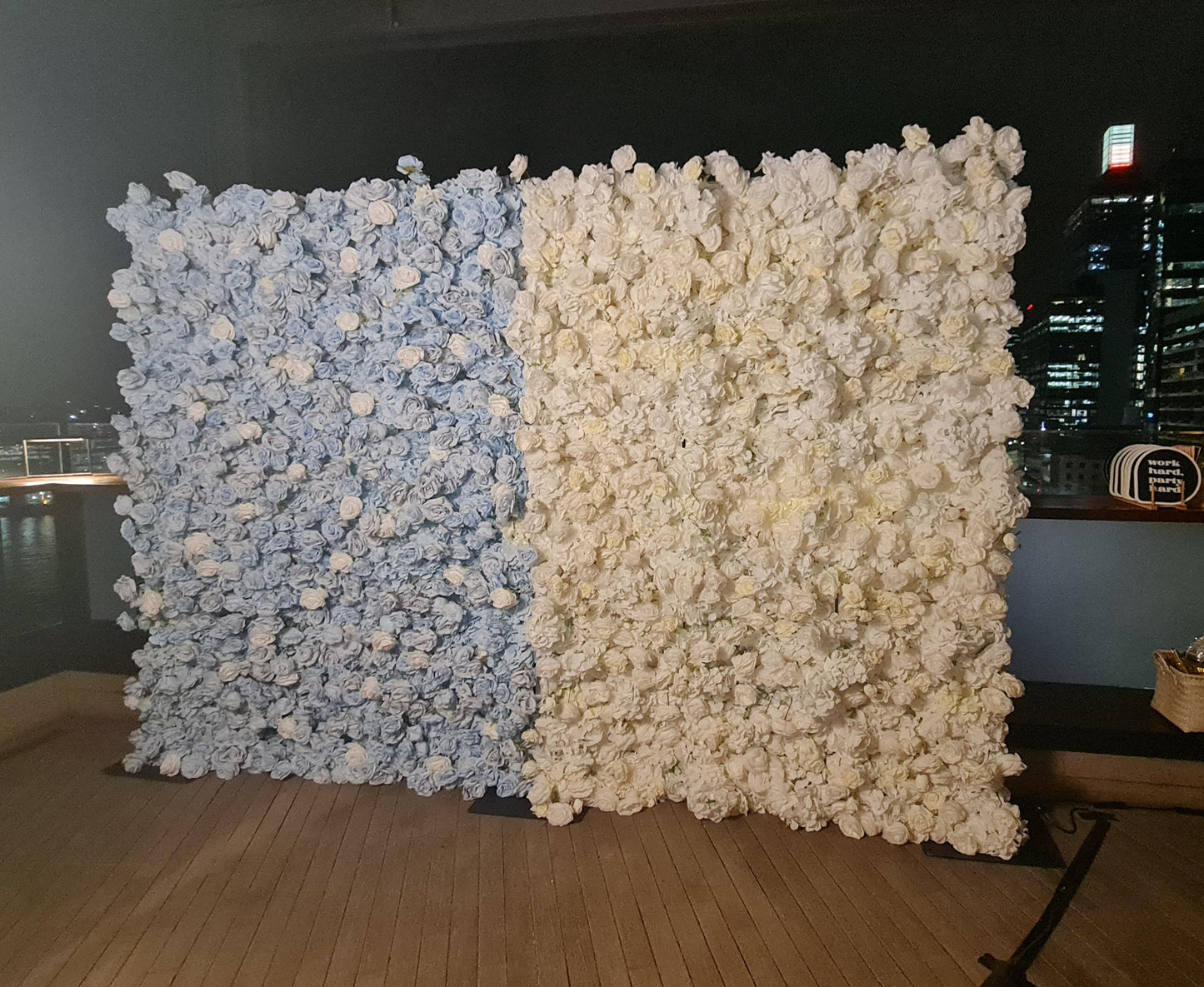 Mixed Colour Flower Wall | 2m–4.8m & Custom Size/Colour | Free Delivery & Setup