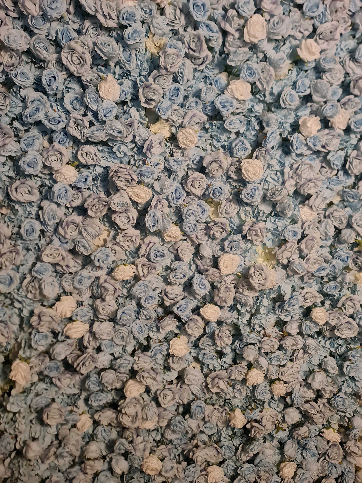 Elegant Blue Flower Wall | 2.4m x 2.4m Backdrop Hire