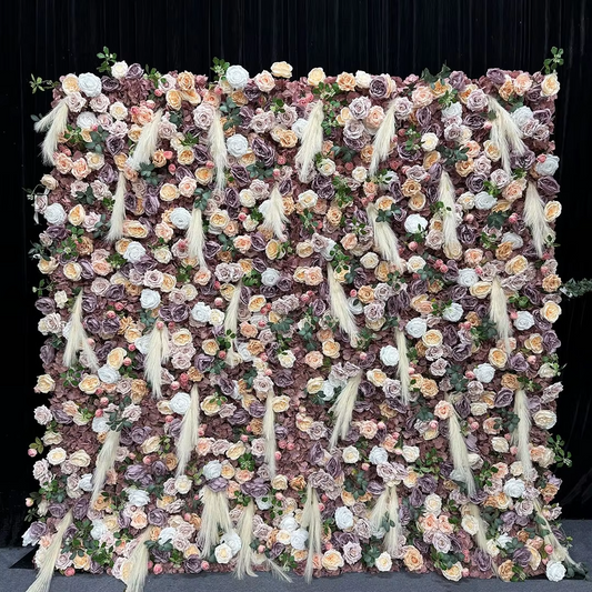 Mixed Colour Flower Wall | 2.4m x 2.4m Vibrant Backdrop Hire