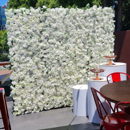Light Green Flower Wall | 2.4m x 2.4m Fresh Backdrop Hire