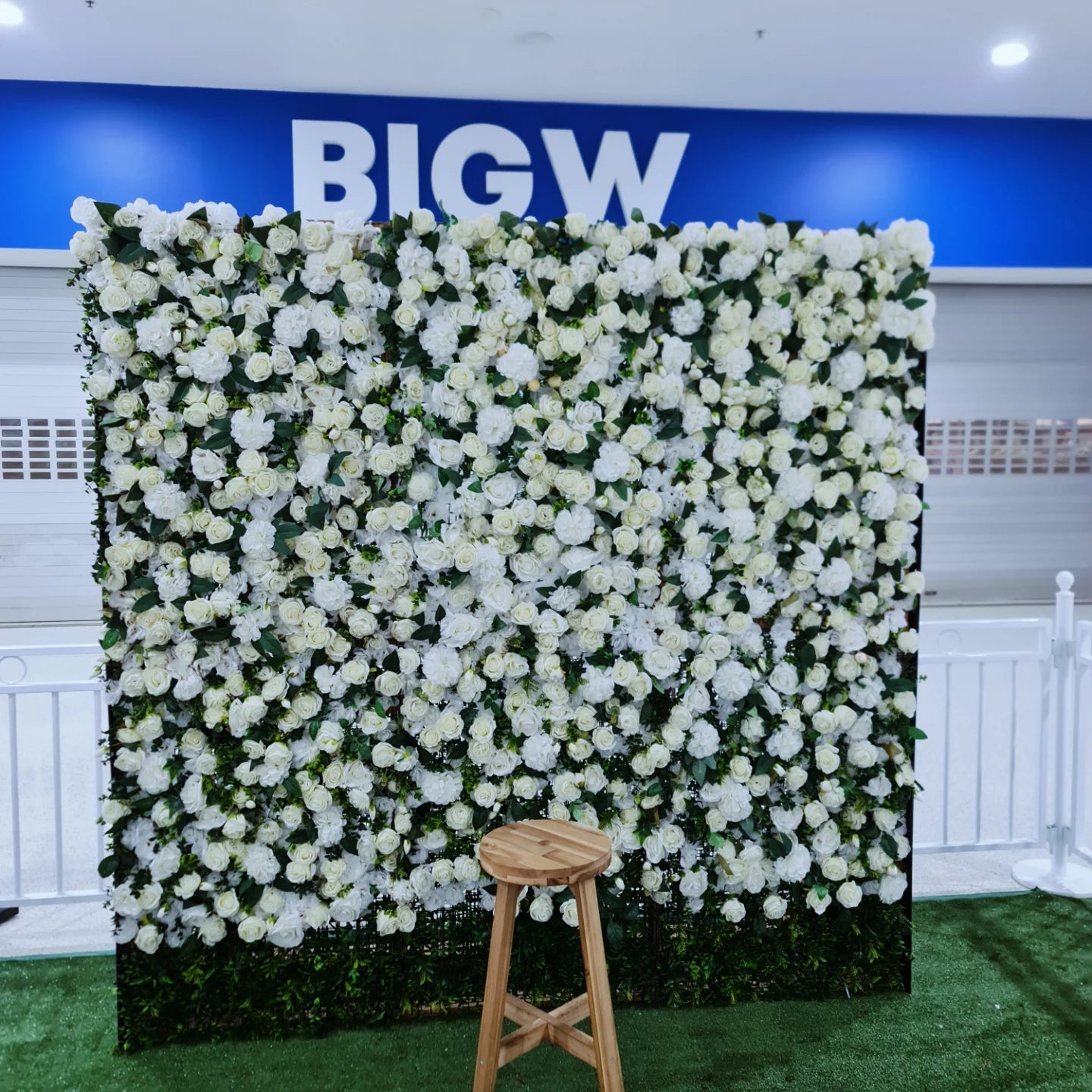 Classic White Flower Wall | 2m x 2m Elegant Backdrop Hire