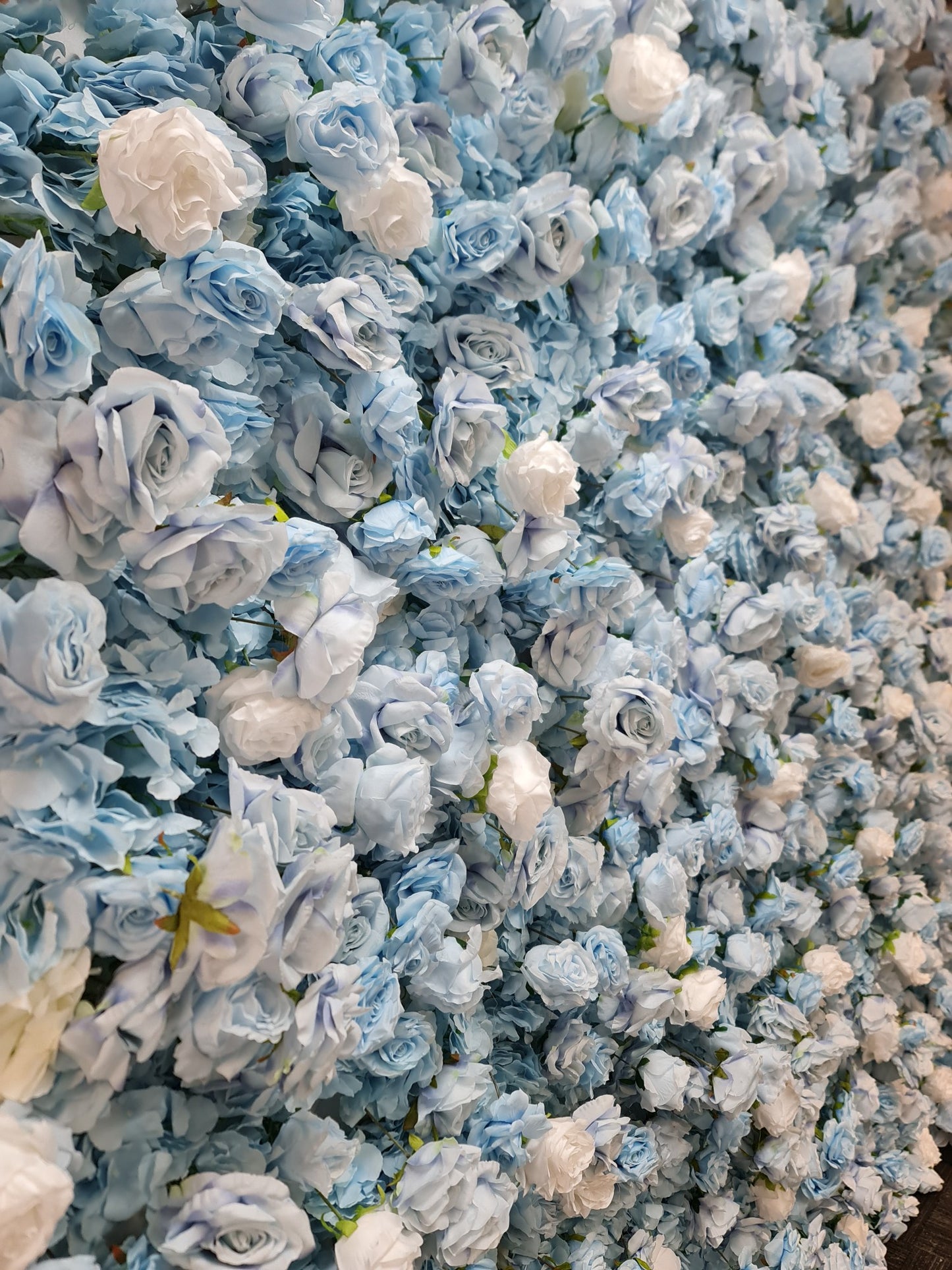 Elegant Blue Flower Wall | 2.4m x 2.4m Backdrop Hire