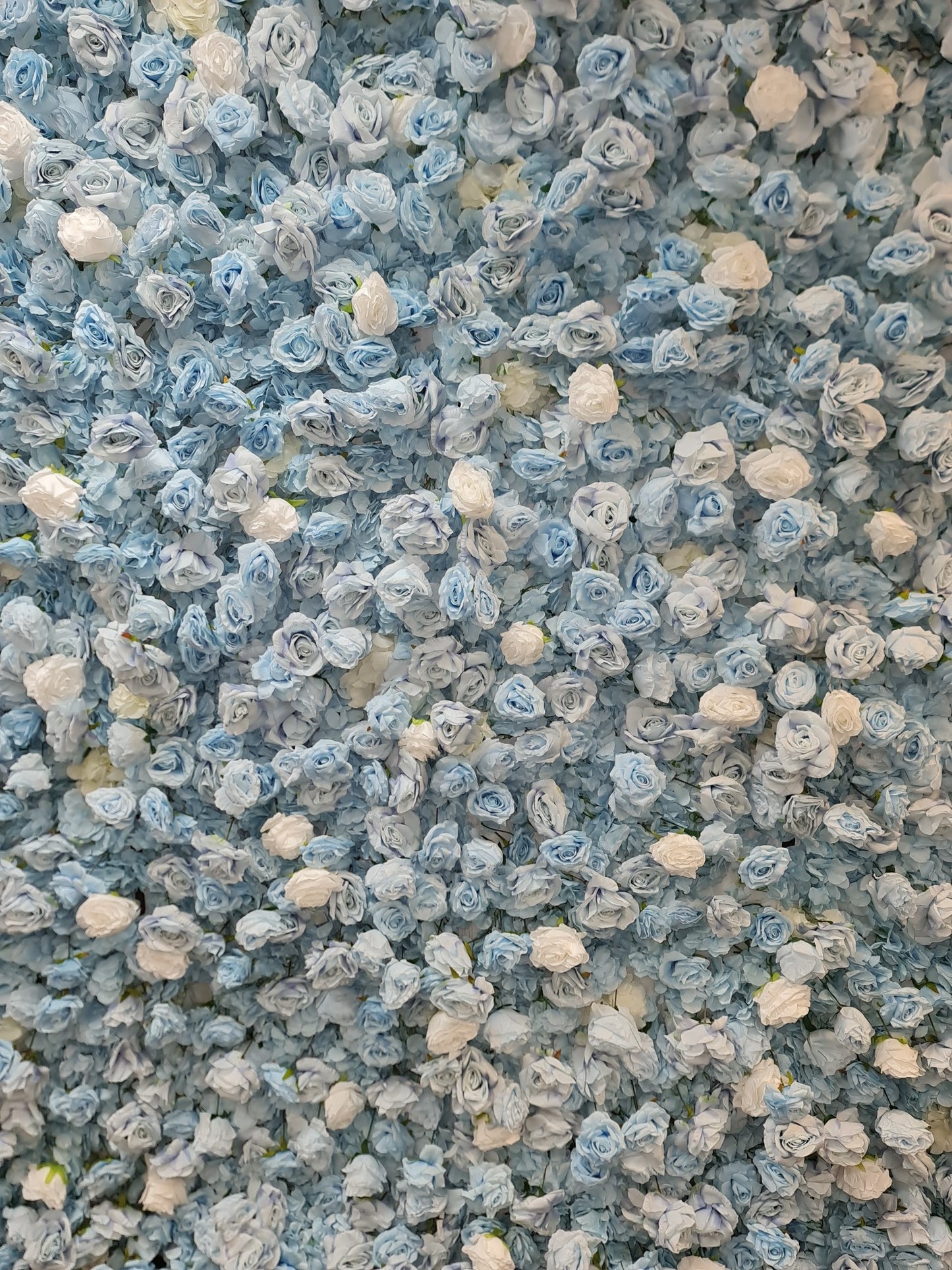 Elegant Blue Flower Wall | 2.4m x 2.4m Backdrop Hire